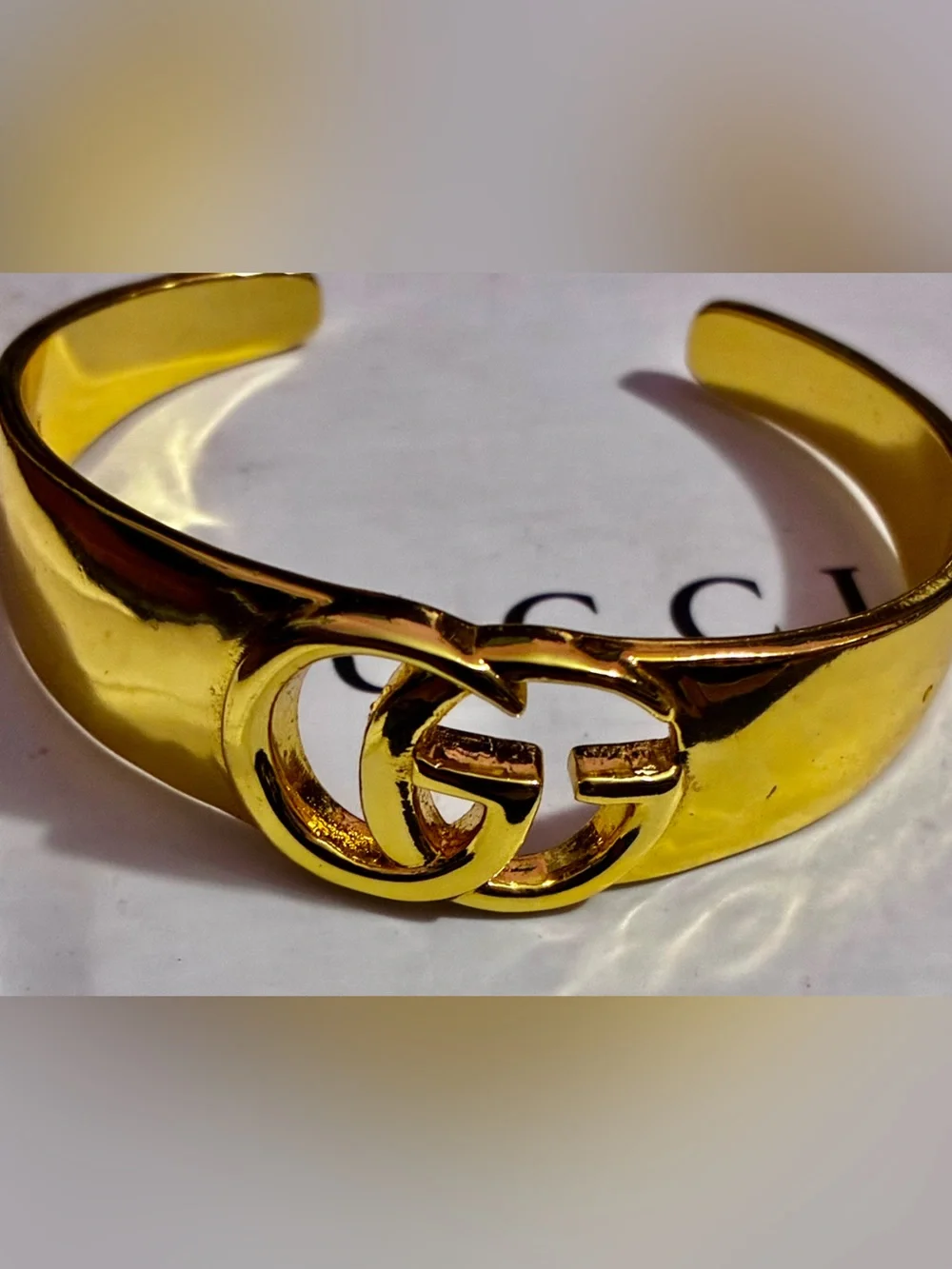 Gold Interlocking Double G Cuff Bracelet